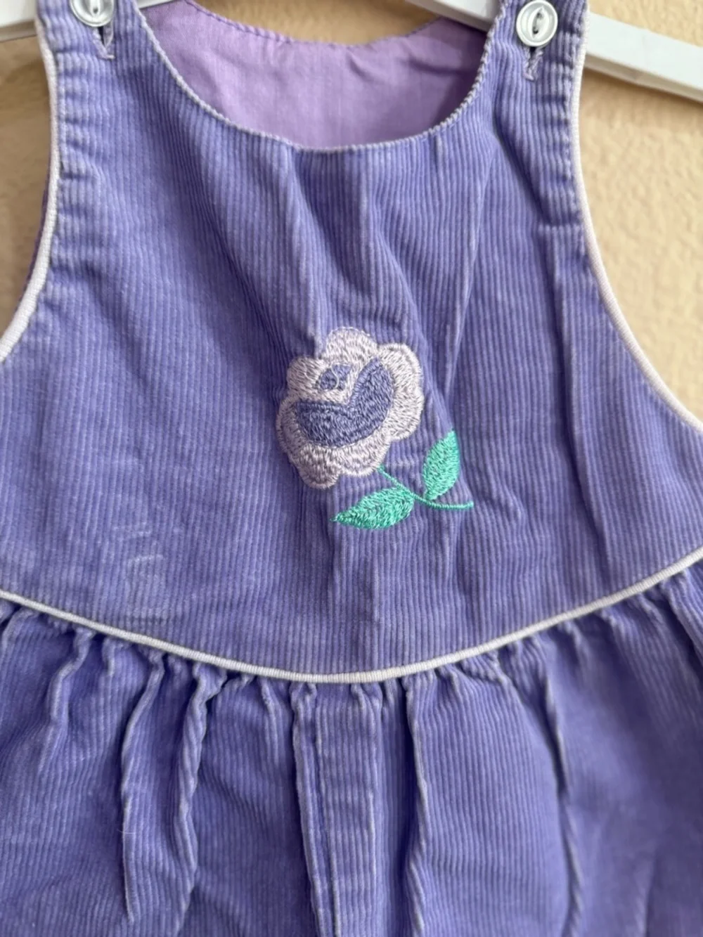Vintage Carters Floral Corduroy Overalls-9months